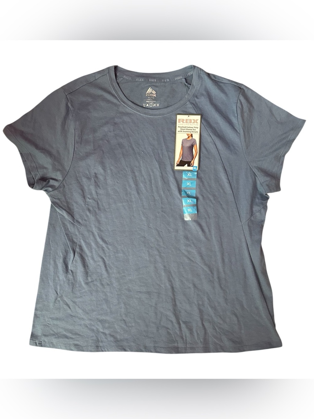 RBX Short Sleeve Crew Neck Tee in Slate Blue Size XL
